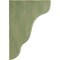 Ekena Millwork 1 3/4"W x 5 1/4"D x 7 1/2"H Plymouth Wood Vintage Decor Bracket, Restoration Green BKTWD02X05X08PLGR - alternate 3
